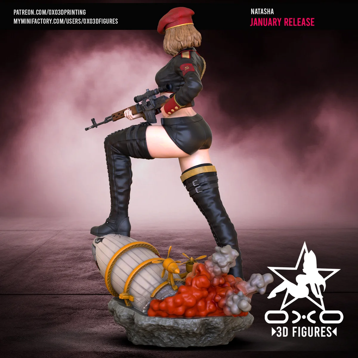 Natasha | Fan Art | 3D Printed Resin Model Garage Kit | *Un-Painted* | OXO3D 3
