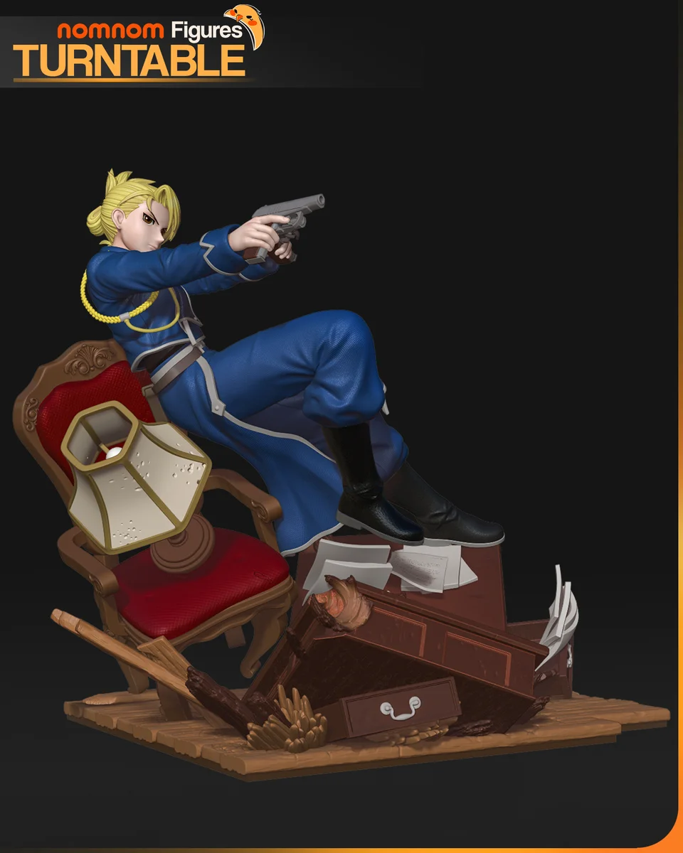 Riza Hawkeye | Fan Art | 3D Printed Resin Model Garage Kit | *Un-Painted* | Nomnom 7