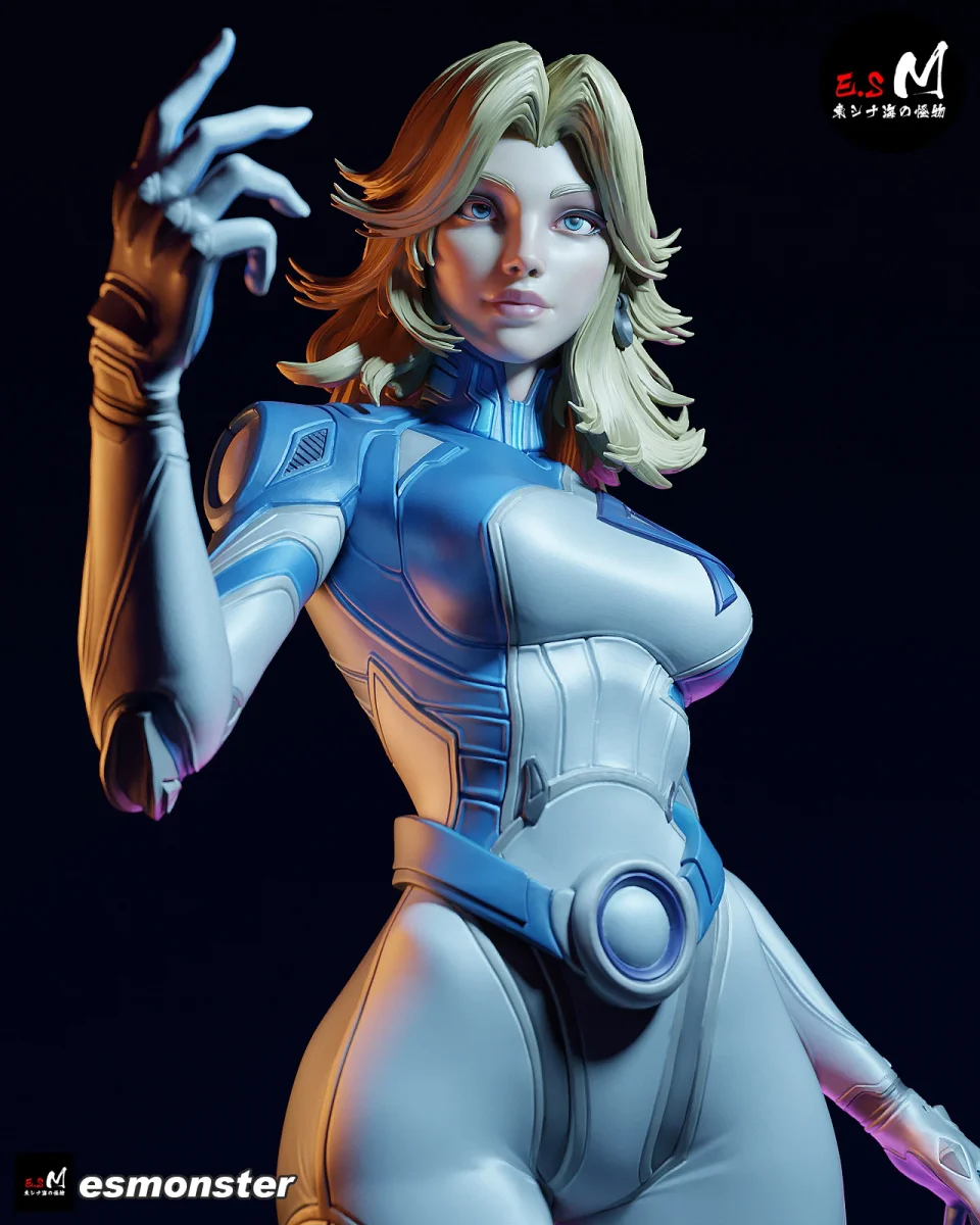 Invisible Woman | Fan Art | 3D Printed Resin Model Garage Kit | *Un-Painted* | ES Monster