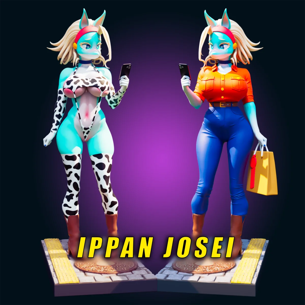 Ippan Josei | Fan Art | 3D Printed Resin Model Garage Kit | *Un-Painted* | Officer Rhu