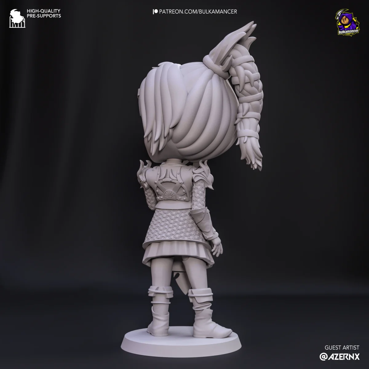 Chibi Shadowheart | Fan Art | 3D Printed Resin Model Garage Kit | *Un-Painted* | Bulkamancer 6
