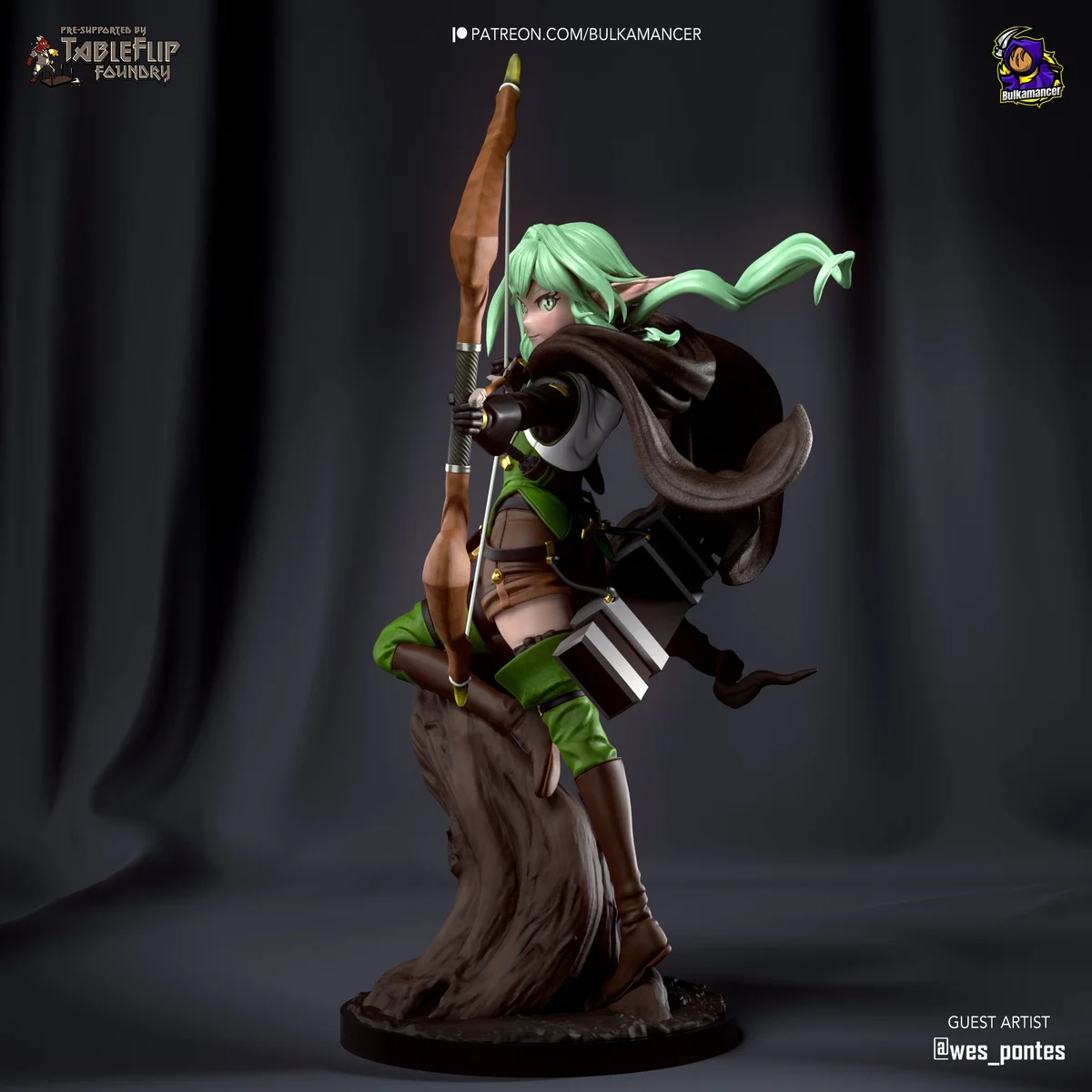 High Elf Archer | Fan Art | 3D Printed Resin Model Garage Kit | *Un-Painted* | Bulkamancer 4