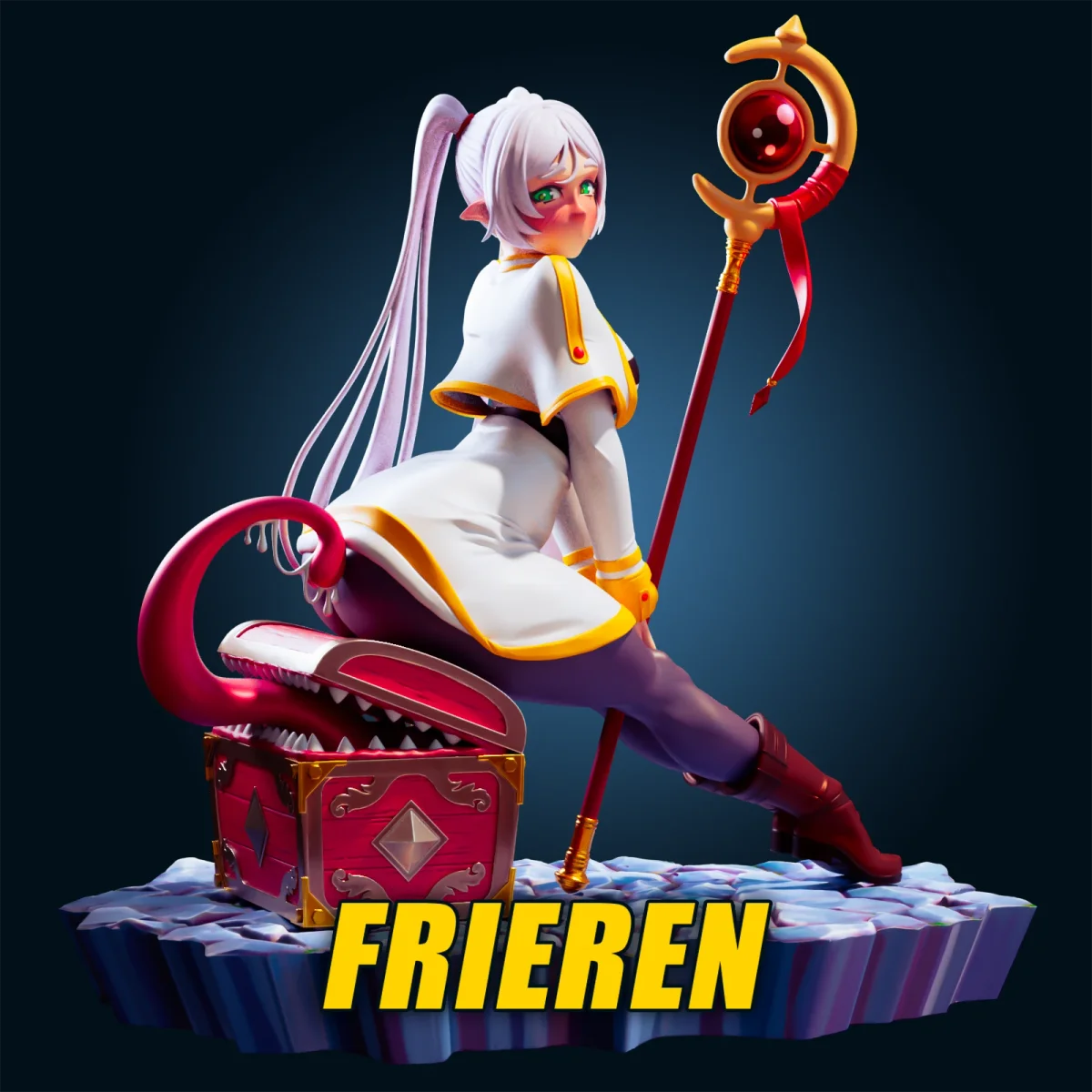 Frieren | Fan Art | 3D Printed Resin Model Garage Kit | *Un-Painted* | Officer Rhu