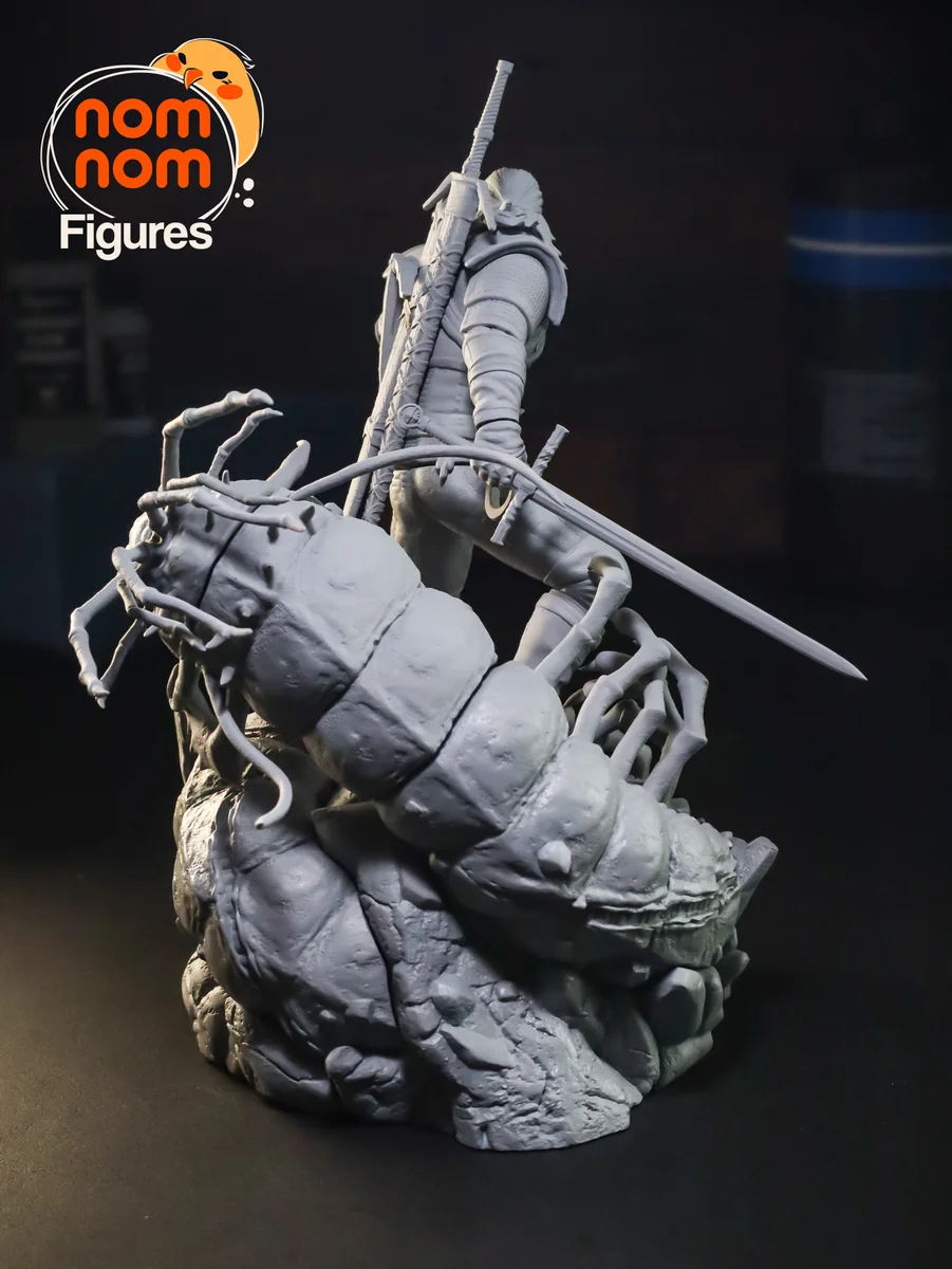 Geralt | Fan Art | 3D Printed Resin Model Garage Kit | *Un-Painted* | Nomnom 15