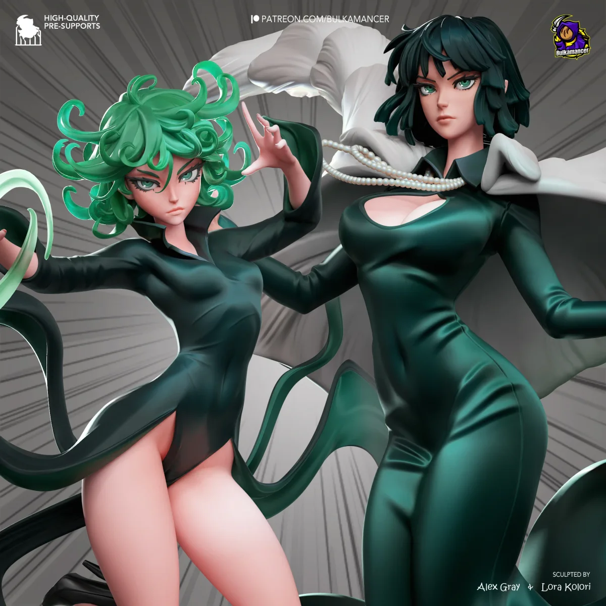 Fubuki And Tatsumaki | Fan Art | 3D Printed Resin Model Garage Kit | *Un-Painted* | Bulkamancer