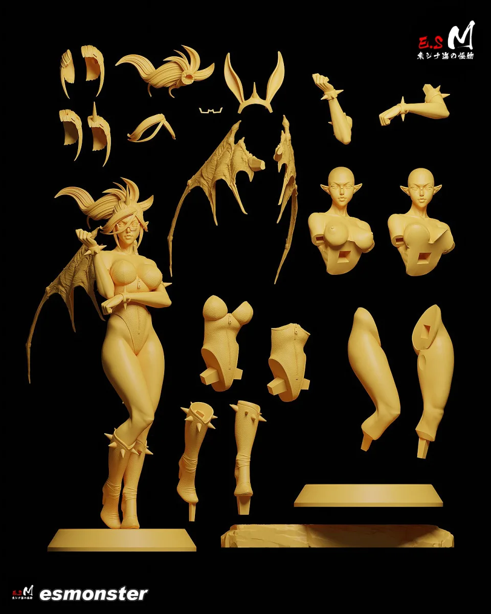 Scanty & Kneesocks (Bunny) | Fan Art | 3D Printed Resin Model Garage Kit | *Un-Painted* | ES Monster 7