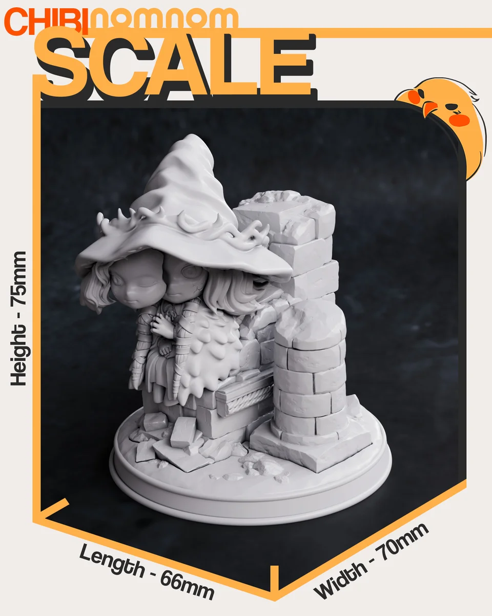 Chibi Ranni | Fan Art | 3D Printed Resin Model Garage Kit | *Un-Painted* | Nomnom 4