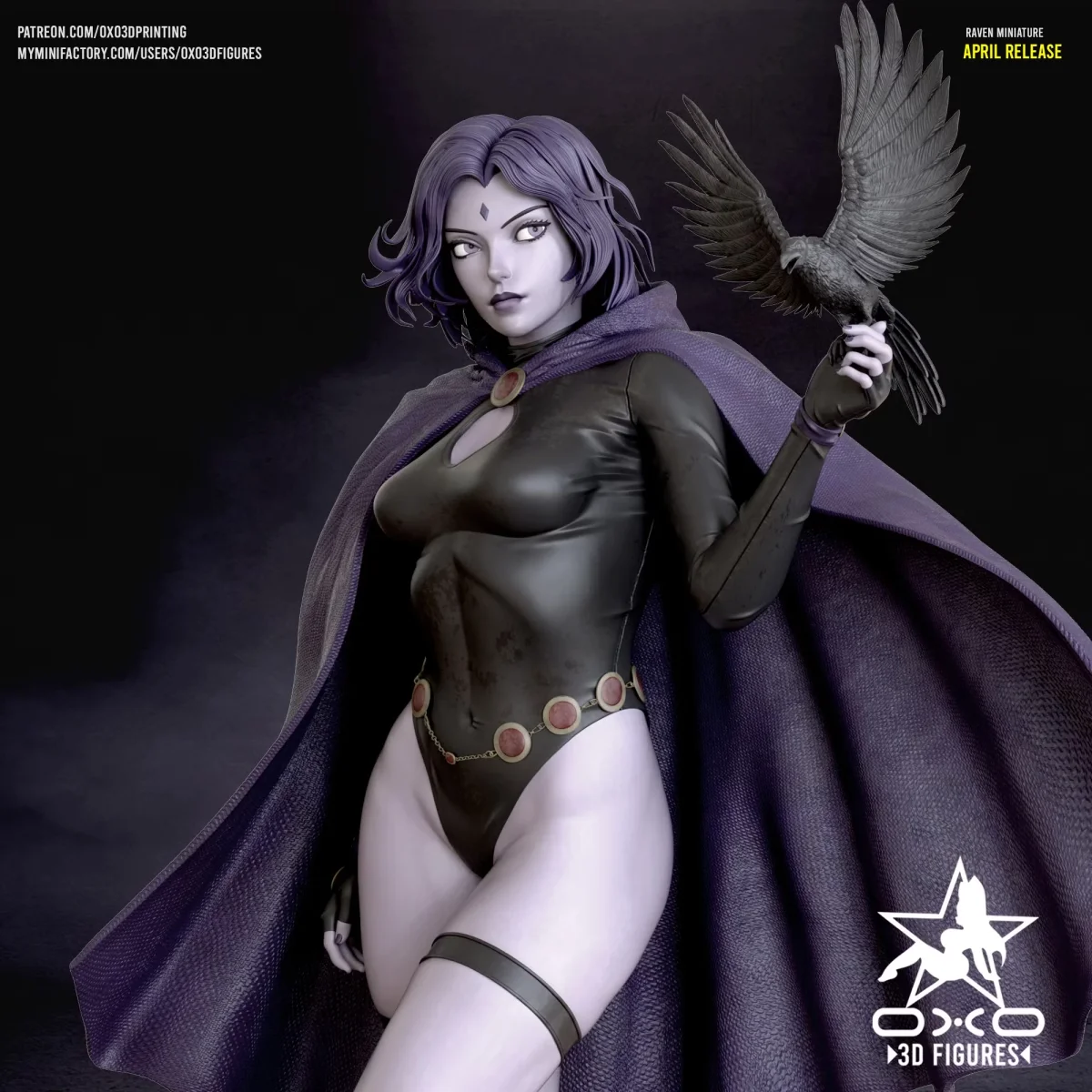 Raven v1 | Fan Art | 3D Printed Resin Model Garage Kit | *Un-Painted* | OXO3D