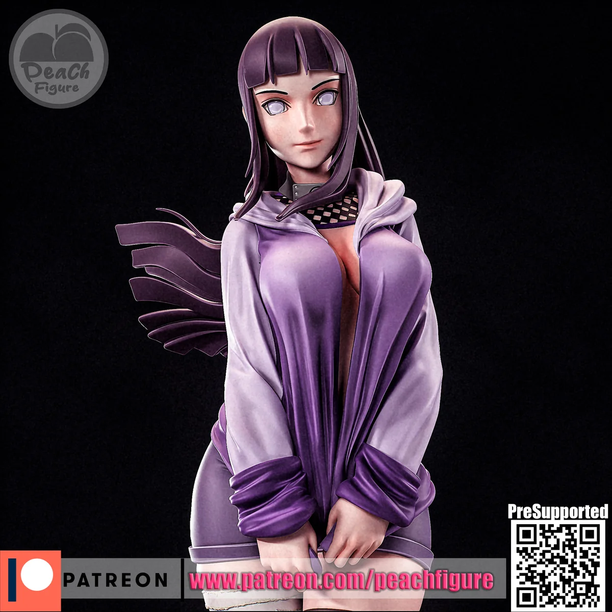 Hinata | Fan Art | 3D Printed Resin Model Garage Kit | *Un-Painted* | Peach Figure