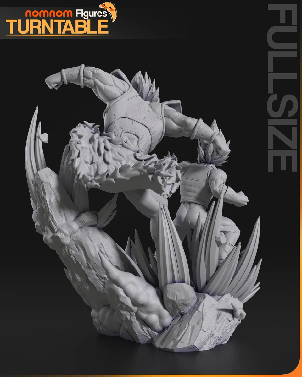 Vegeta vs Broly | Fan Art | 3D Printed Resin Model Garage Kit | *Un-Painted* | Nomnom 7