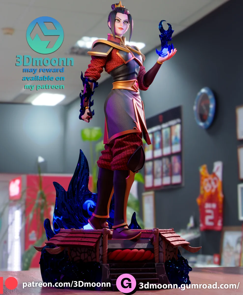 Azula | Fan Art | 3D Printed Resin Model Garage Kit | *Un-Painted* | 3DMoonn 3