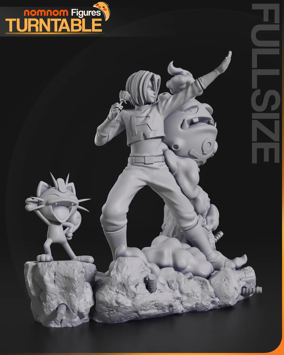 Team Rocket - James | Fan Art | 3D Printed Resin Model Garage Kit | *Un-Painted* | Nomnom 5