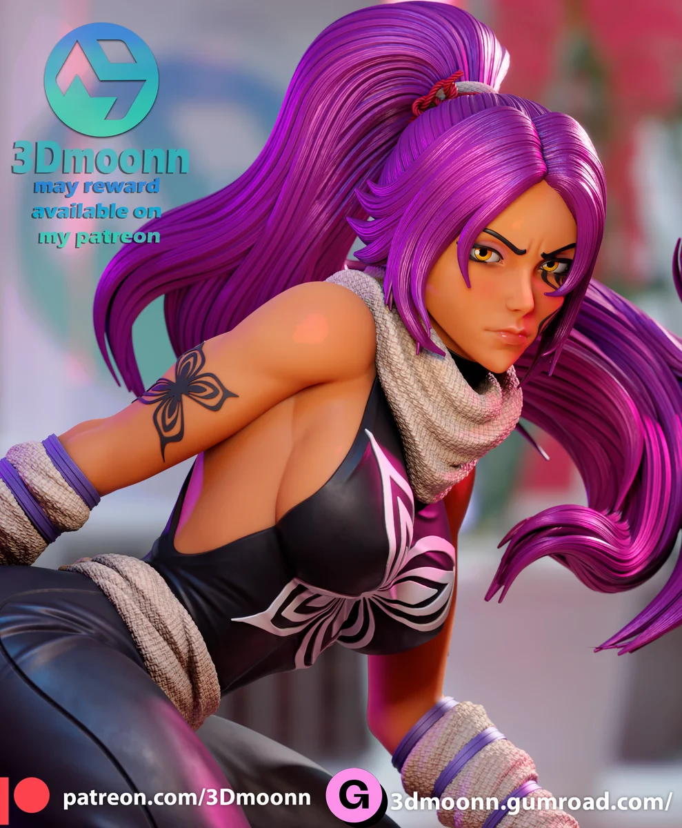 Yoruichi Shihoin | Fan Art | 3D Printed Resin Model Garage Kit | *Un-Painted* | 3DMoonn 5