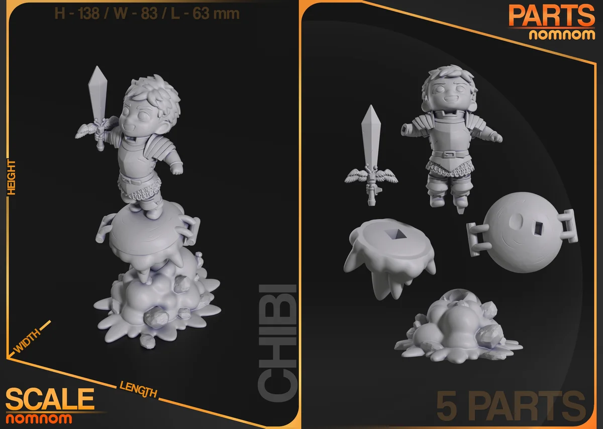 Chibi Laios Touden | Fan Art | 3D Printed Resin Model Garage Kit | *Un-Painted* | Nomnom 3