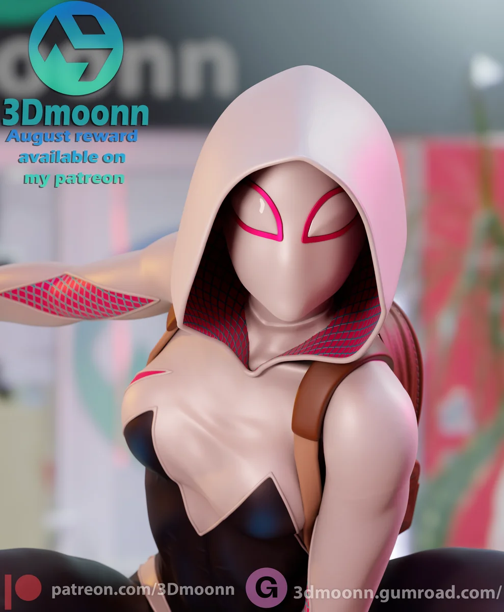 Spider Gwen | Fan Art | 3D Printed Resin Model Garage Kit | *Un-Painted* | 3DMoonn 5