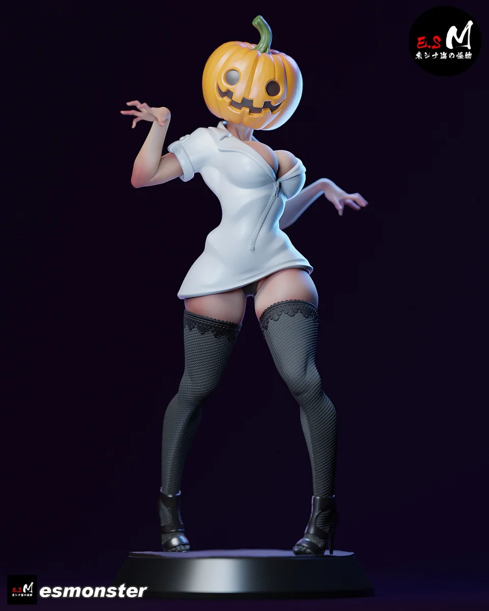 Lady Pumpkin | Fan Art | 3D Printed Resin Model Garage Kit | *Un-Painted* | ES Monster 4