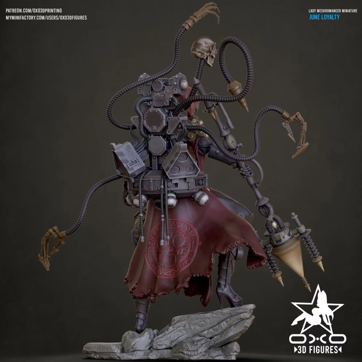 Lady Mechromancer | Fan Art | 3D Printed Resin Model Garage Kit | *Un-Painted* | OXO3D 3