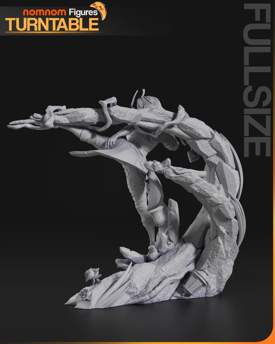 Lune | Fan Art | 3D Printed Resin Model Garage Kit | *Un-Painted* | Nomnom 6