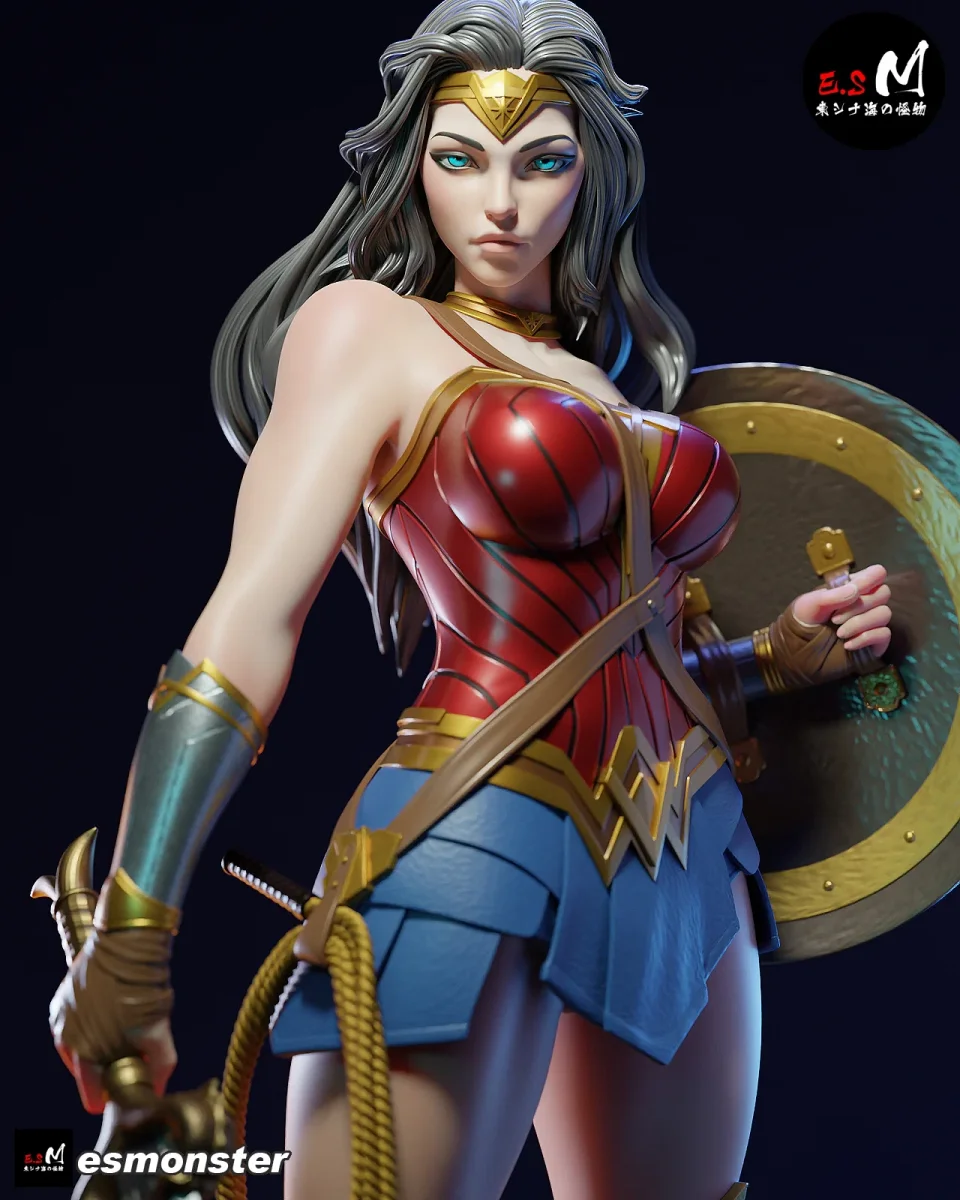 Wonder Woman | Fan Art | 3D Printed Resin Model Garage Kit | *Un-Painted* | ES Monster