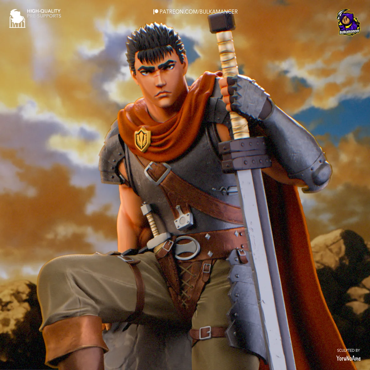 Guts | Fan Art | 3D Printed Resin Model Garage Kit | *Un-Painted* | Bulkamancer