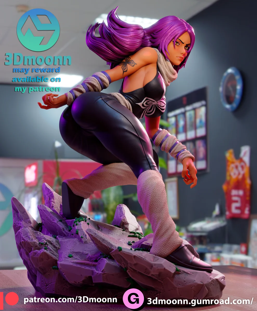 Yoruichi Shihoin | Fan Art | 3D Printed Resin Model Garage Kit | *Un-Painted* | 3DMoonn