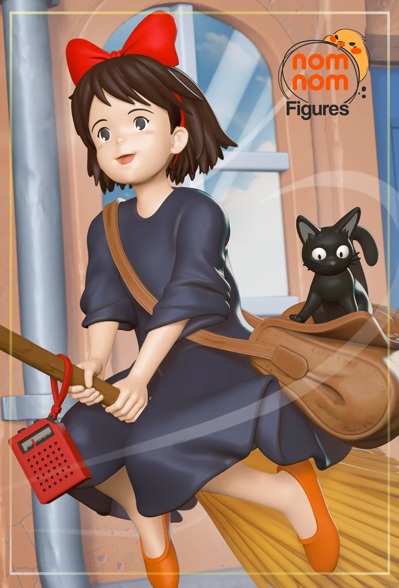 Kiki | Fan Art | 3D Printed Resin Model Garage Kit | *Un-Painted* | Nomnom