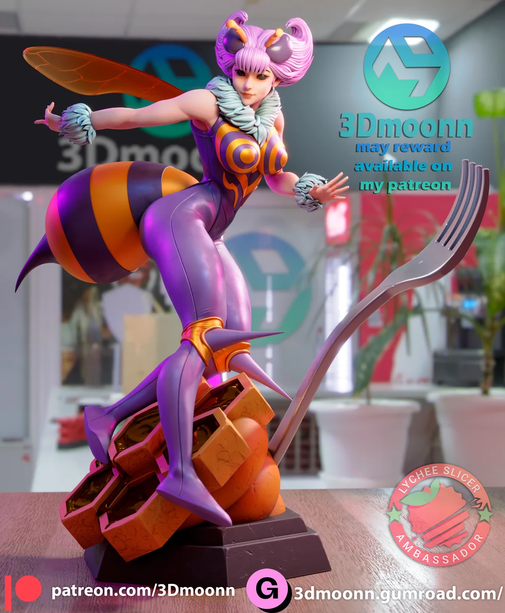 Q-Bee | Fan Art | 3D Printed Resin Model Garage Kit | *Un-Painted* | 3DMoonn 4