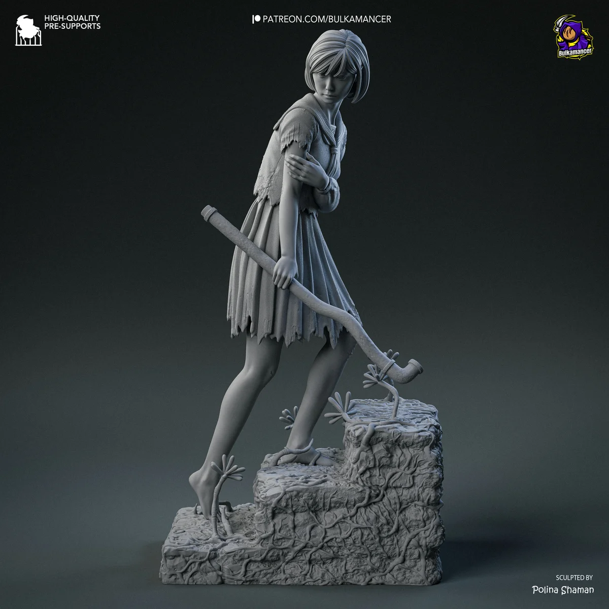 Hinako | Fan Art | 3D Printed Resin Model Garage Kit | *Un-Painted* | Bulkamancer 11