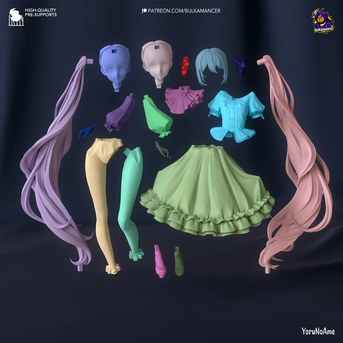 Hatsune Miku | Fan Art | 3D Printed Resin Model Garage Kit | *Un-Painted* | Bulkamancer 4