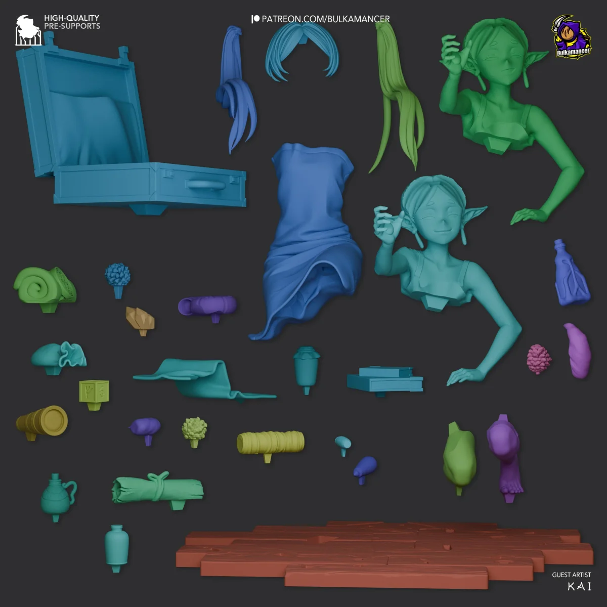 Frieren v1 | Fan Art | 3D Printed Resin Model Garage Kit | *Un-Painted* | Bulkamancer 6