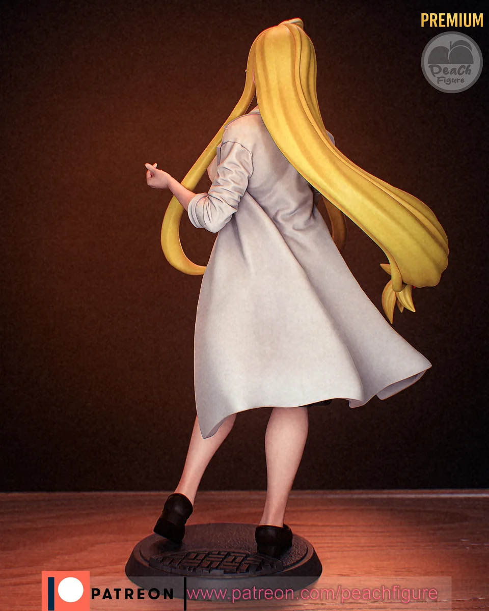 Shizuka Marikawa | Fan Art | 3D Printed Resin Model Garage Kit | *Un-Painted* | Peach Figure 3