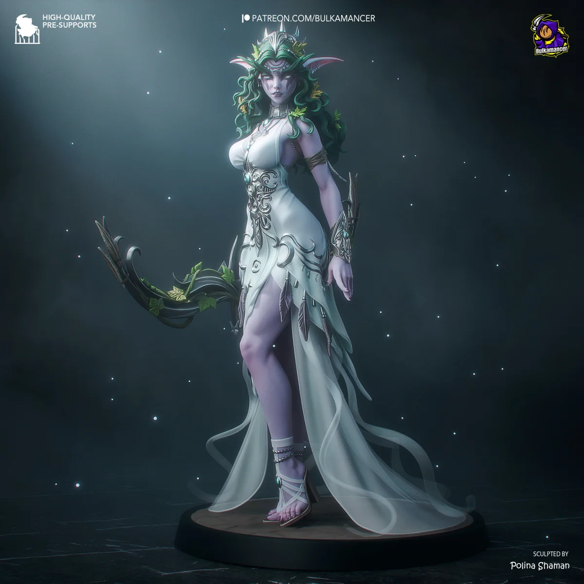 Tyrande Whisperwind | Fan Art | 3D Printed Resin Model Garage Kit | *Un-Painted* | Bulkamancer 4