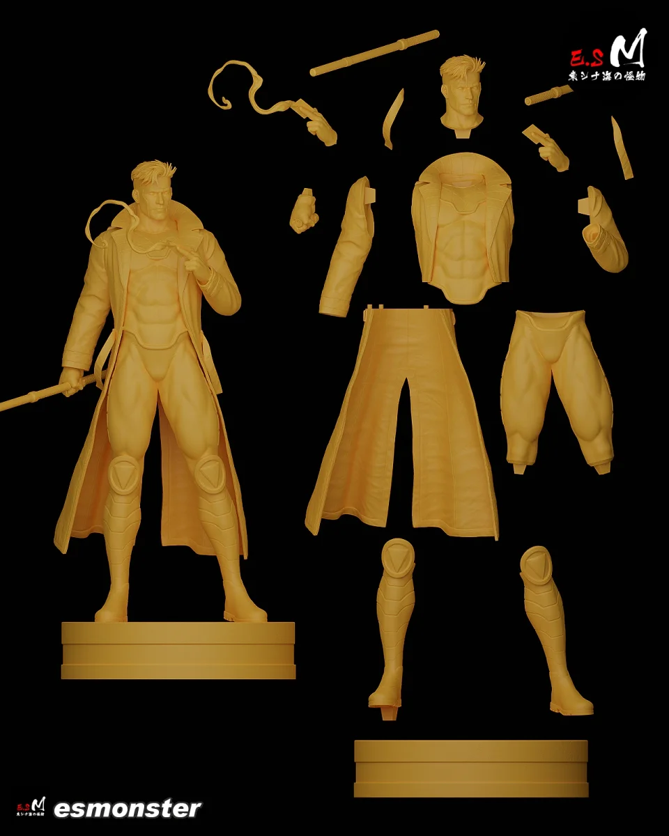 Gambit | Fan Art | 3D Printed Resin Model Garage Kit | *Un-Painted* | ES Monster 7