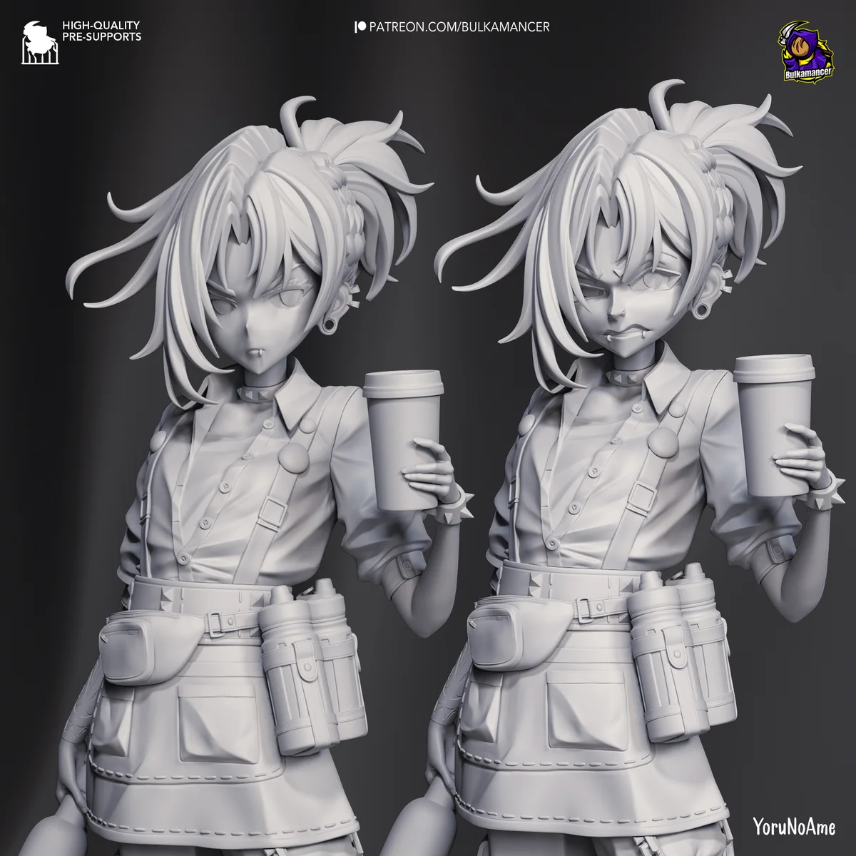 Mokka | Fan Art | 3D Printed Resin Model Garage Kit | *Un-Painted* | Bulkamancer 8