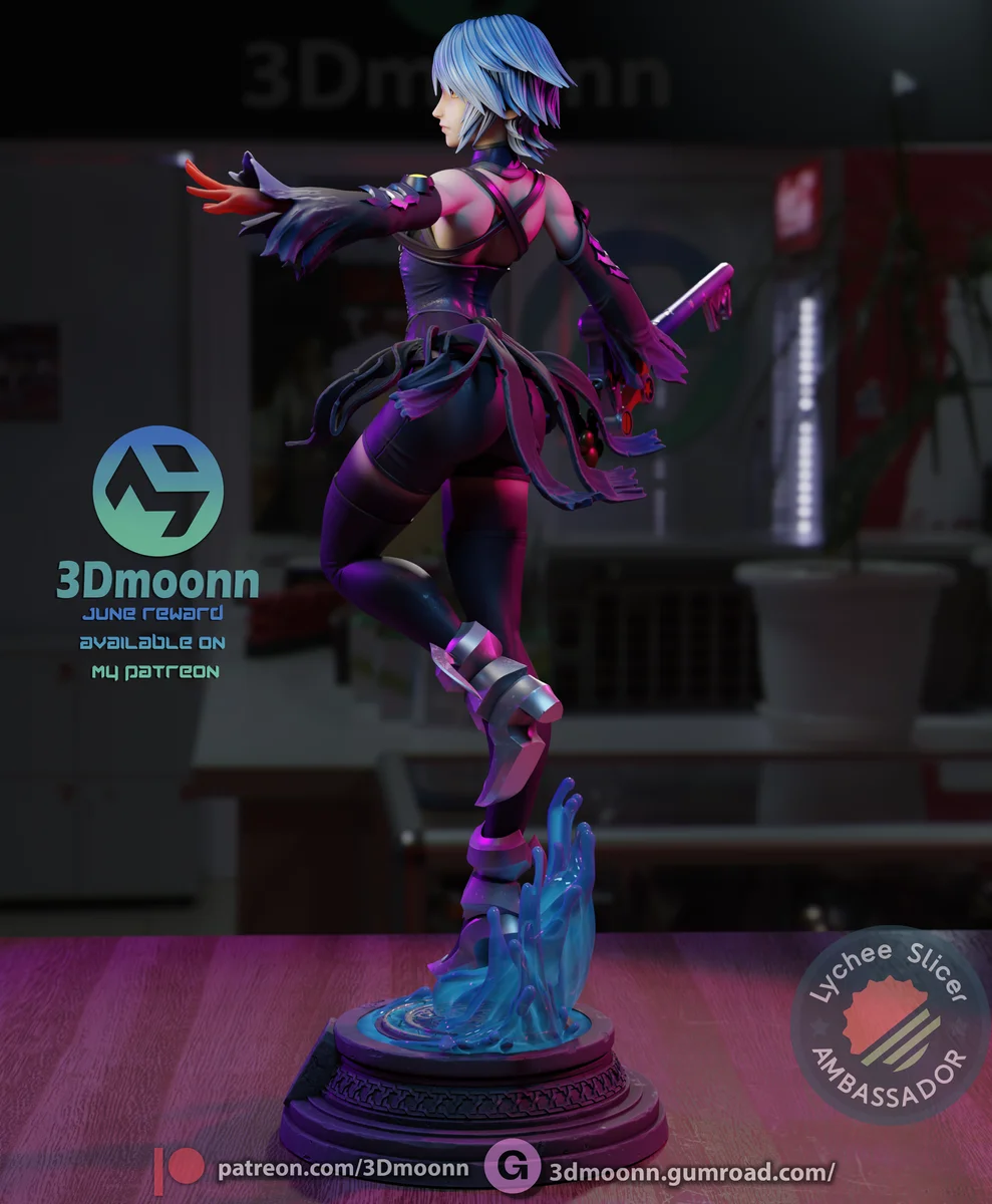 Aqua | Fan Art | 3D Printed Resin Model Garage Kit | *Un-Painted* | 3DMoonn 9