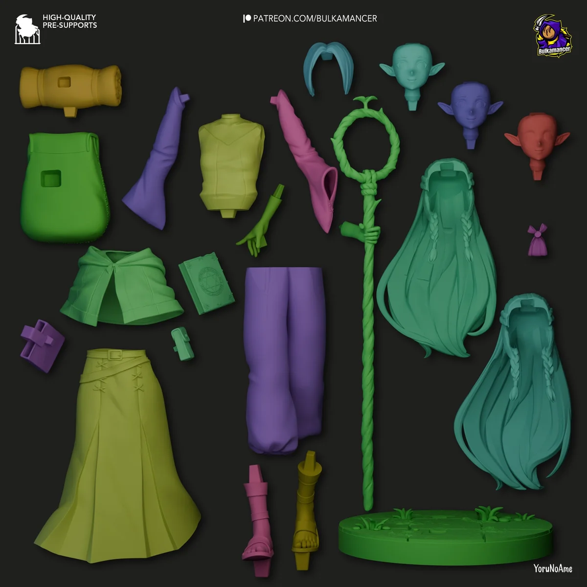Dungeon Mage | Fan Art | 3D Printed Resin Model Garage Kit | *Un-Painted* | Bulkamancer 9
