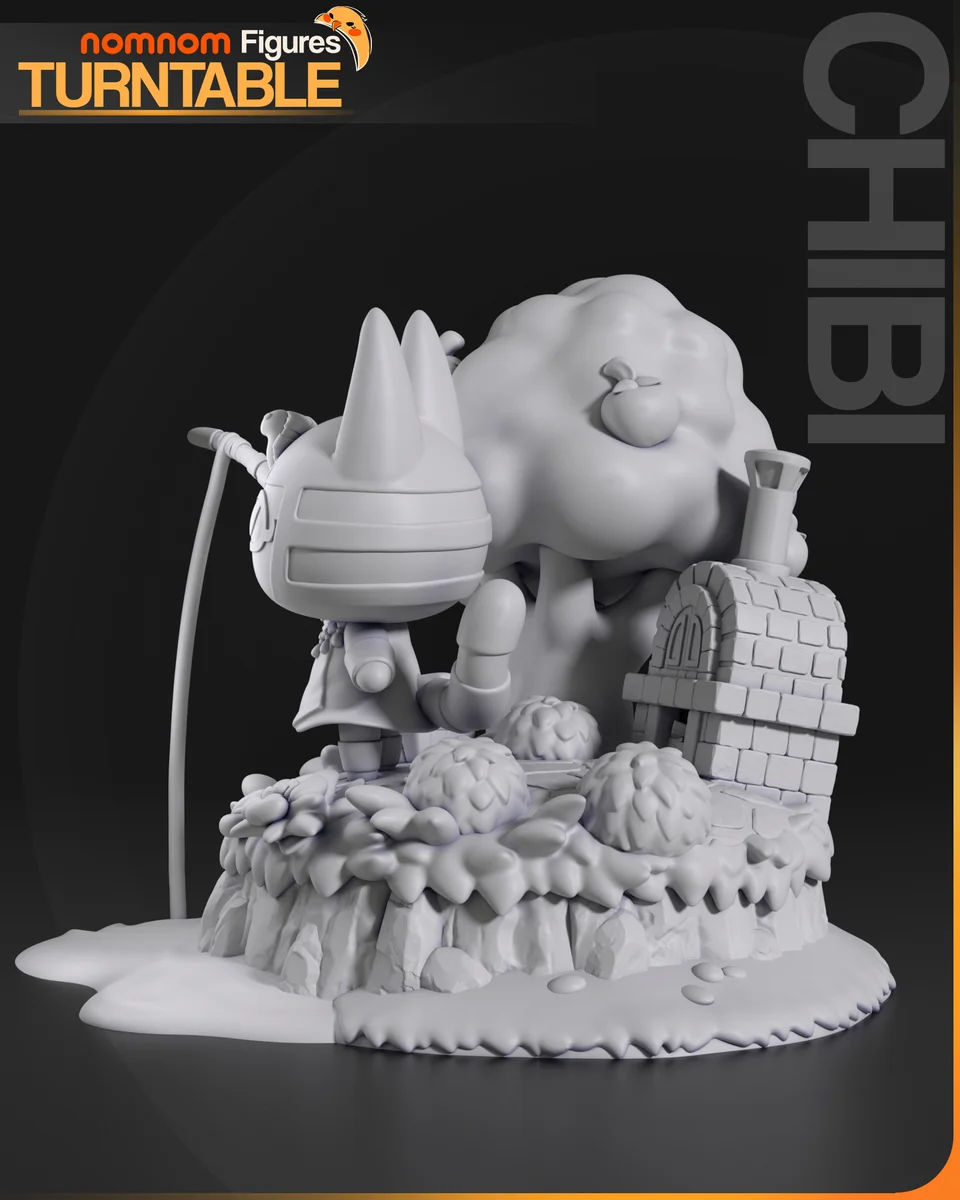 Chibi Ankha | Fan Art | 3D Printed Resin Model Garage Kit | *Un-Painted* | Nomnom 6