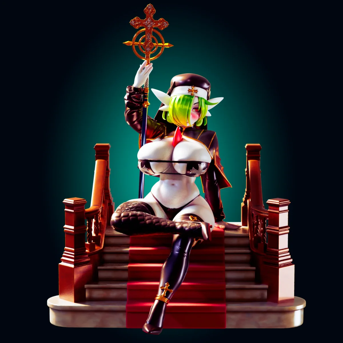 Gardevoir Nun | Fan Art | 3D Printed Resin Model Garage Kit | *Un-Painted* | Officer Rhu 3