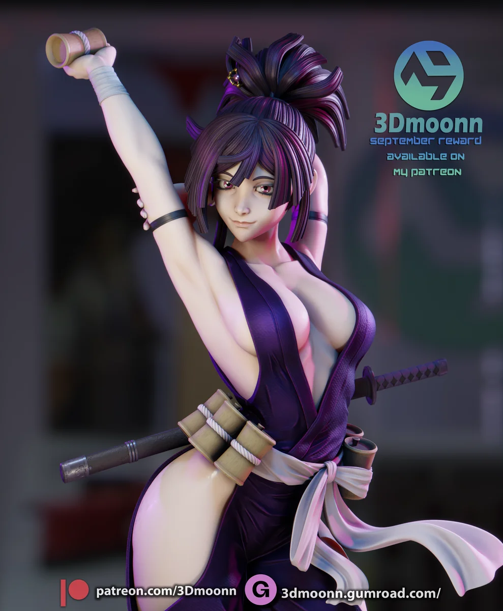 Yuzuriha | Fan Art | 3D Printed Resin Model Garage Kit | *Un-Painted* | 3DMoonn