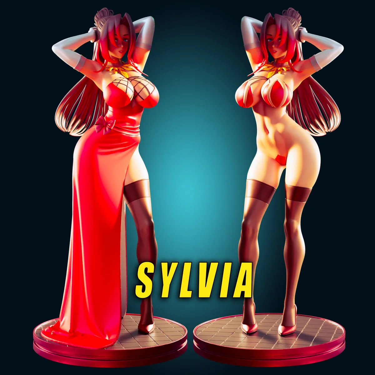 Sylvia | Fan Art | 3D Printed Resin Model Garage Kit | *Un-Painted* | Officer Rhu