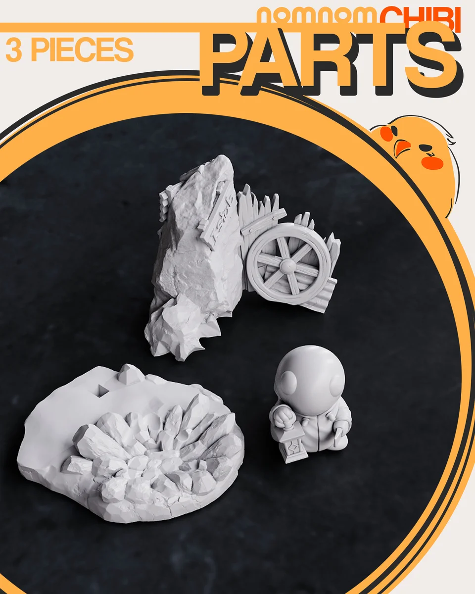 Chibi Tonberry | Fan Art | 3D Printed Resin Model Garage Kit | *Un-Painted* | Nomnom 3