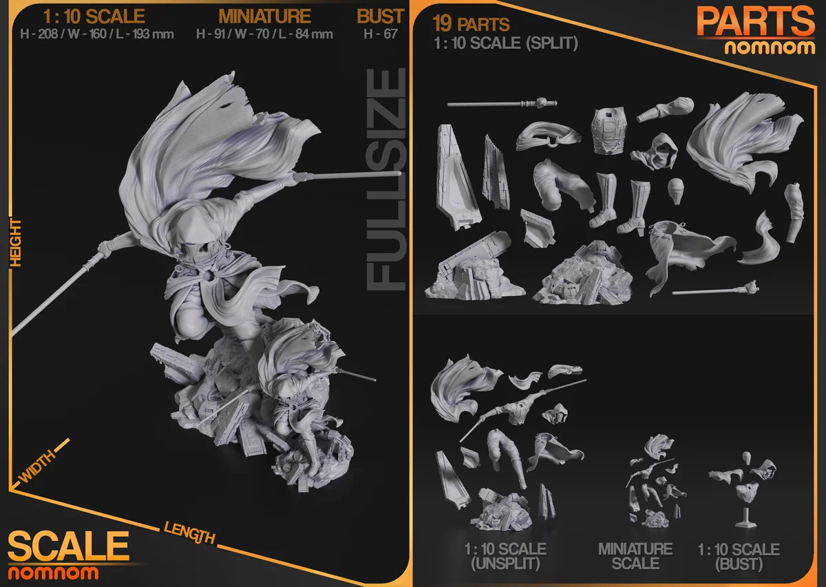 Darth Revan | Fan Art | 3D Printed Resin Model Garage Kit | *Un-Painted* | Nomnom 3