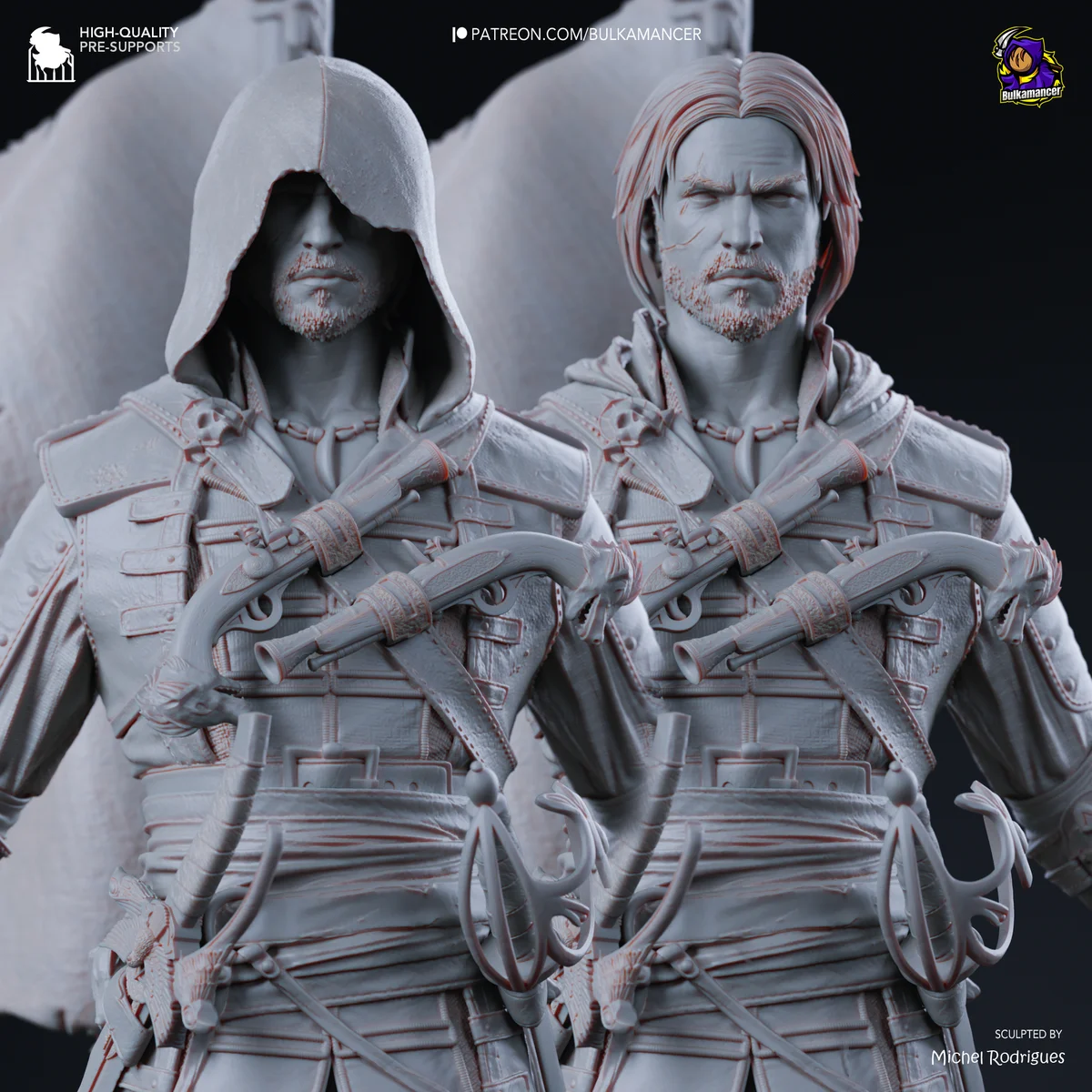 Edward Kenway | Fan Art | 3D Printed Resin Model Garage Kit | *Un-Painted* | Bulkamancer 9