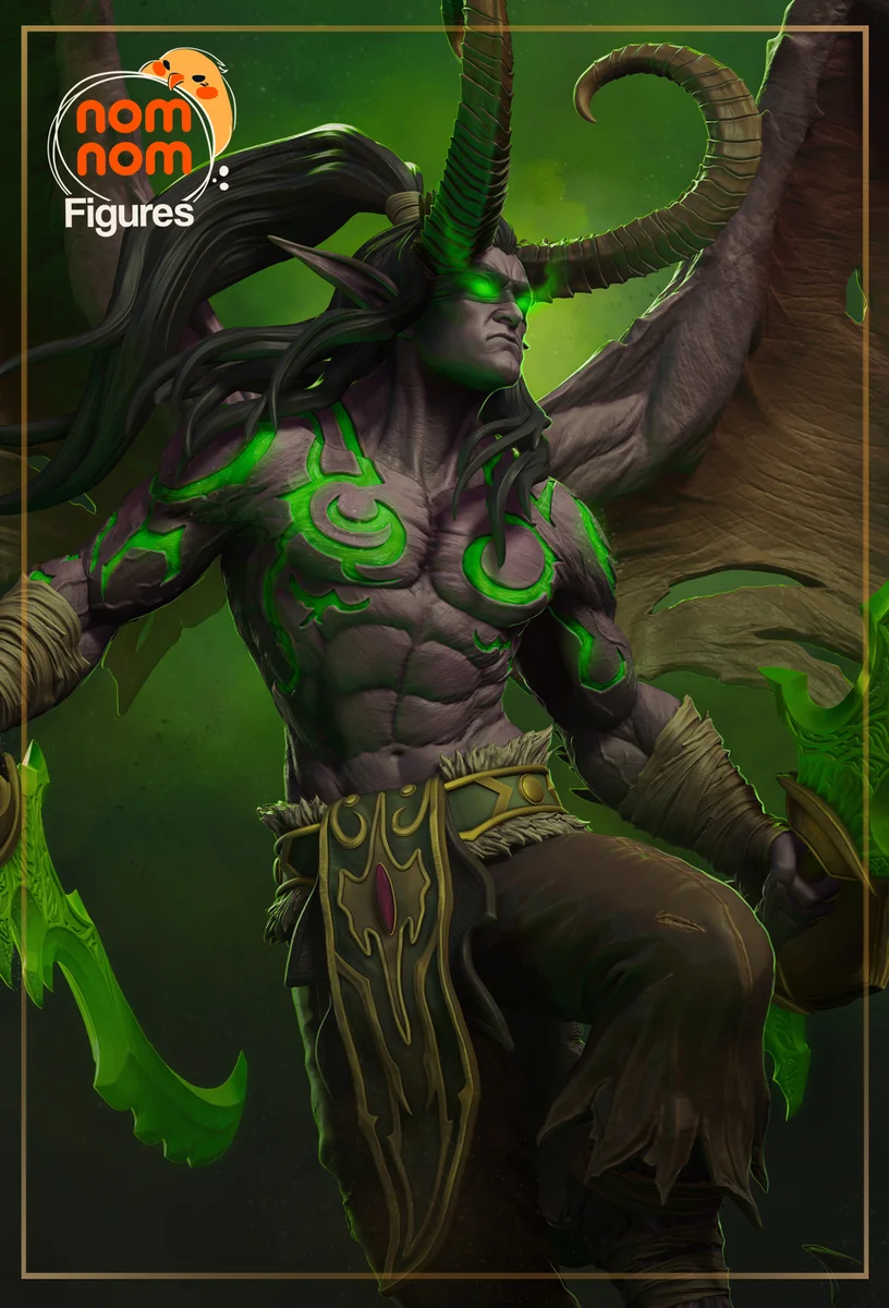 Illidan Stormrage | Fan Art | 3D Printed Resin Model Garage Kit | *Un-Painted* | Nomnom
