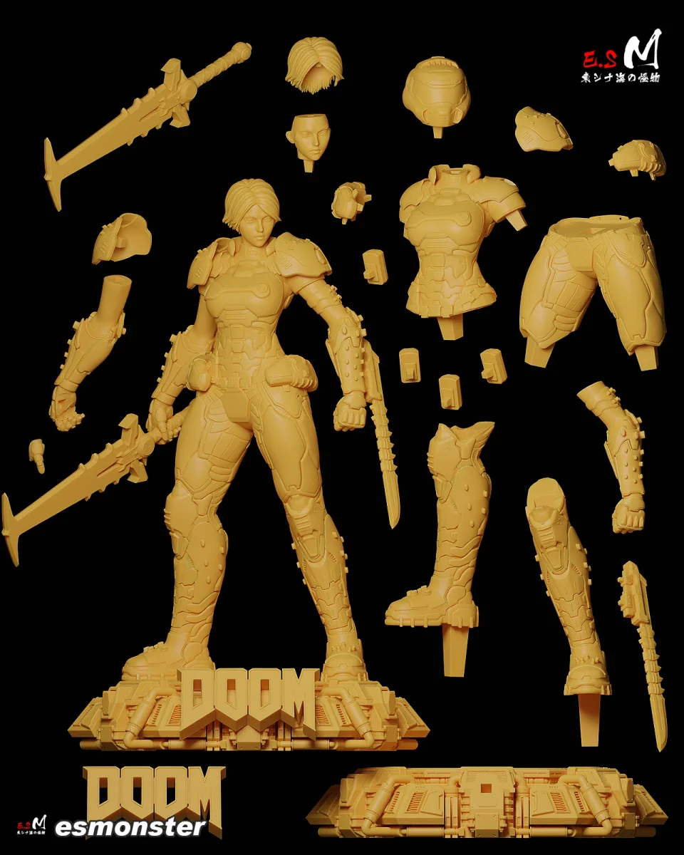 Doom | Fan Art | 3D Printed Resin Model Garage Kit | *Un-Painted* | ES Monster 5