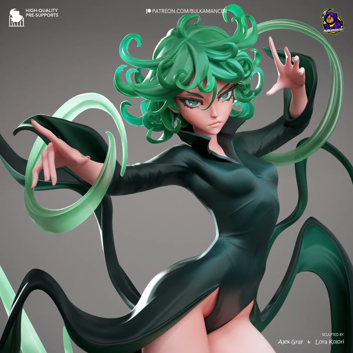 Tatsumaki | Fan Art | 3D Printed Resin Model Garage Kit | *Un-Painted* | Bulkamancer