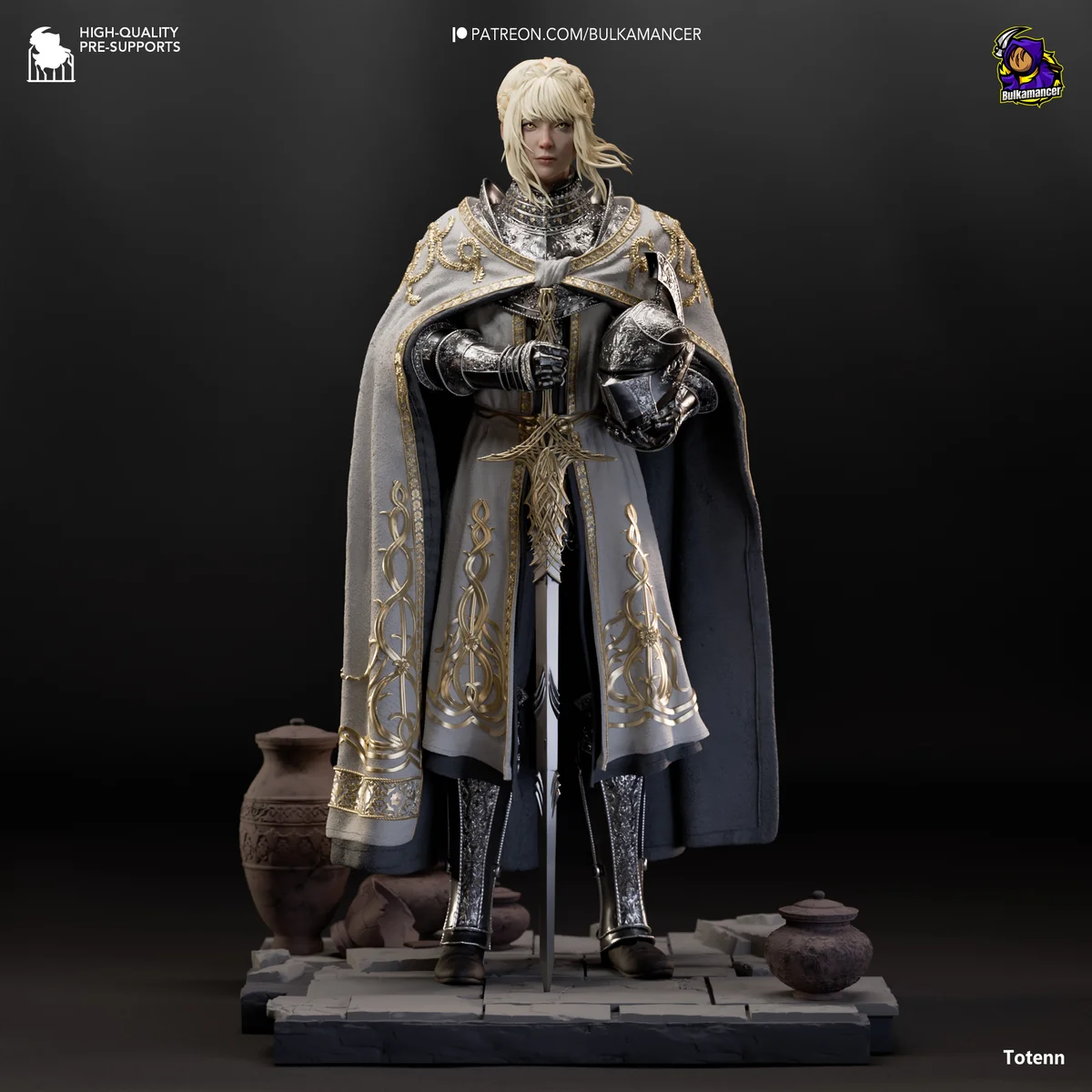 Needle Knight Leda | Fan Art | 3D Printed Resin Model Garage Kit | *Un-Painted* | Bulkamancer 3