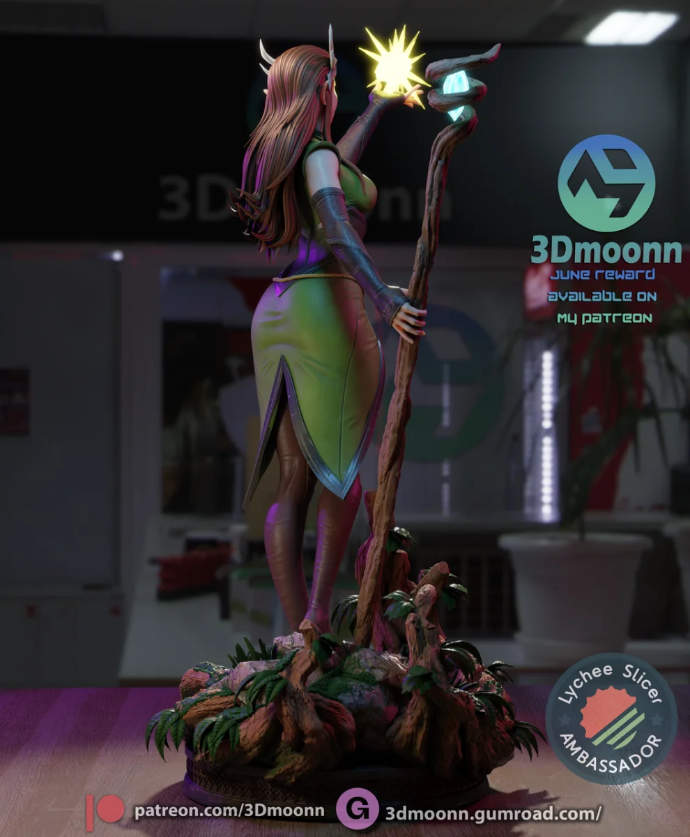 Keyleth | Fan Art | 3D Printed Resin Model Garage Kit | *Un-Painted* | 3DMoonn 5