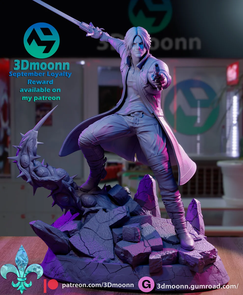 Dante | Fan Art | 3D Printed Resin Model Garage Kit | *Un-Painted* | 3DMoonn 6