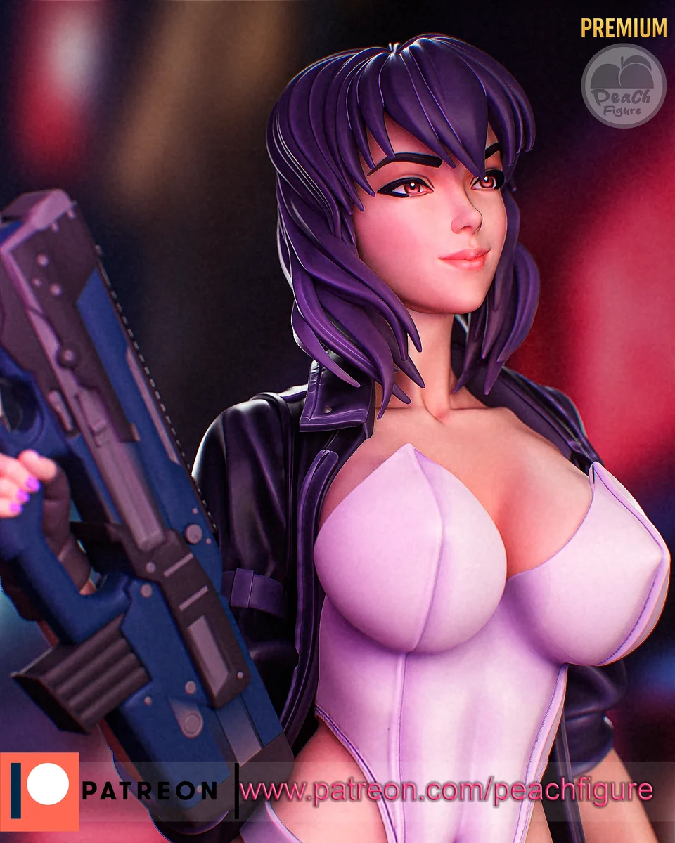 Motoko | Fan Art | 3D Printed Resin Model Garage Kit | *Un-Painted* | Peach Figure 5